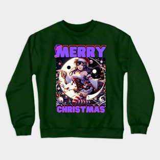 Kawaii, Anime Girl, Christmas, Merry Christmas | Catsie Cat Crewneck Sweatshirt